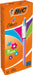 Bic Colours Fun 4 - kleurenbalpen, medium, pastel inktkleuren, lichaam pastelroze 12 stuks - OfficeTown