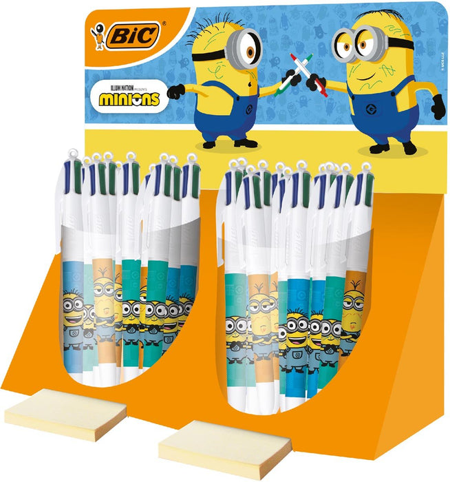 Bic Colours Minions 4 - kleurenbalpen, medium, klassieke inktkleuren, display van 40 stuks - OfficeTown