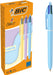 Bic Colours Pastel 4 - kleurenbalpen, medium, klassieke inktkleuren, µdoos van 12 stuks - OfficeTown