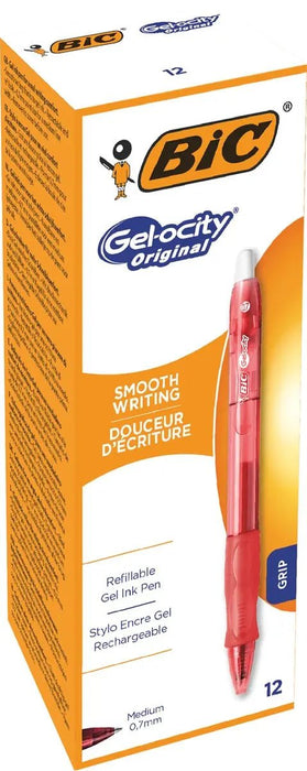 Bic Gel - Ocity Gelpen, rood, 12 stuks - OfficeTown