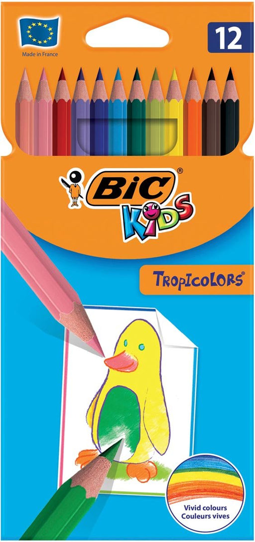 Bic Kids kleurpotloden Tropicolors, doos van 12 stuks - OfficeTown