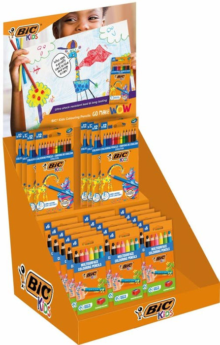 Bic Kids kleurpotlood Back To School, assorti, display van 39 etuis - OfficeTown
