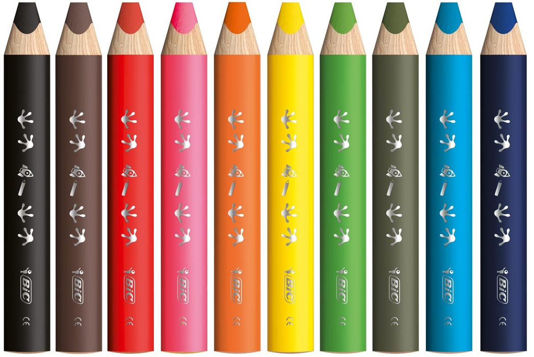 Bic Kids potlood voor whiteboards Multisurface, assorti, etui van 3 stuks + slijper en doek - OfficeTown