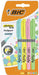Bic Markeerstiften Highlighter Grip Pastel, Set van 4 in Assorti Kleuren - OfficeTown