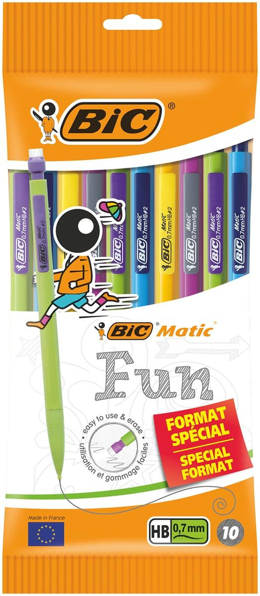 Bic Matic vulpotlood Fun 0,7 mm, ophangzakje van 10 stuks - OfficeTown