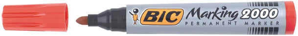 Bic permanente marker 2000 - 2300 rood, 1,7 mm schrijfbreedte, ronde punt 12 stuks - OfficeTown