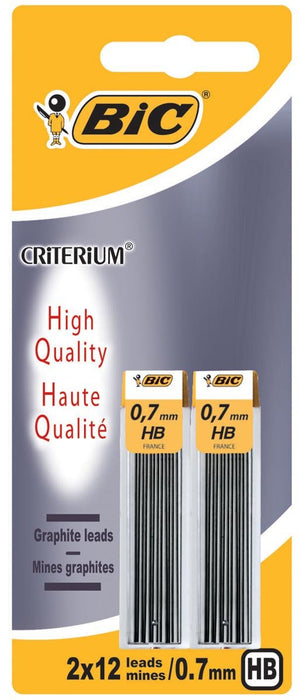 Bic potloodstiften 0,7 mm met HB hardheid - 2 stuks - OfficeTown