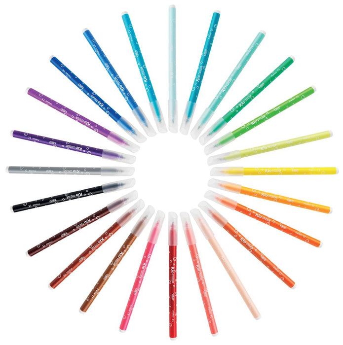 Bic viltstift Kid Couleur 12 stiften met geblokkeerde punt - OfficeTown