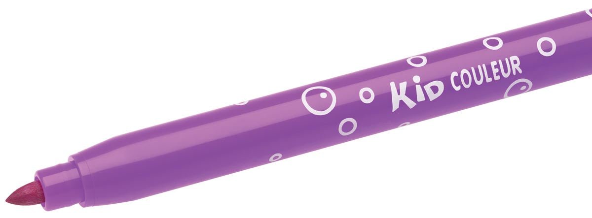 Bic viltstift Kid Couleur 12 stiften met geblokkeerde punt - OfficeTown