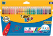 Bic viltstift Kid Couleur 24 stiften met geblokkeerde punt - OfficeTown