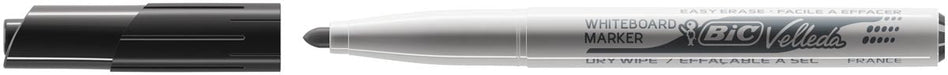 Bic whiteboardmarker Velleda 1741 met ronde punt zwart met schrijfbreedte 2 mm - OfficeTown