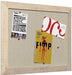 Bisilque Notitiebord Kamashi met houten frame en push pins - OfficeTown