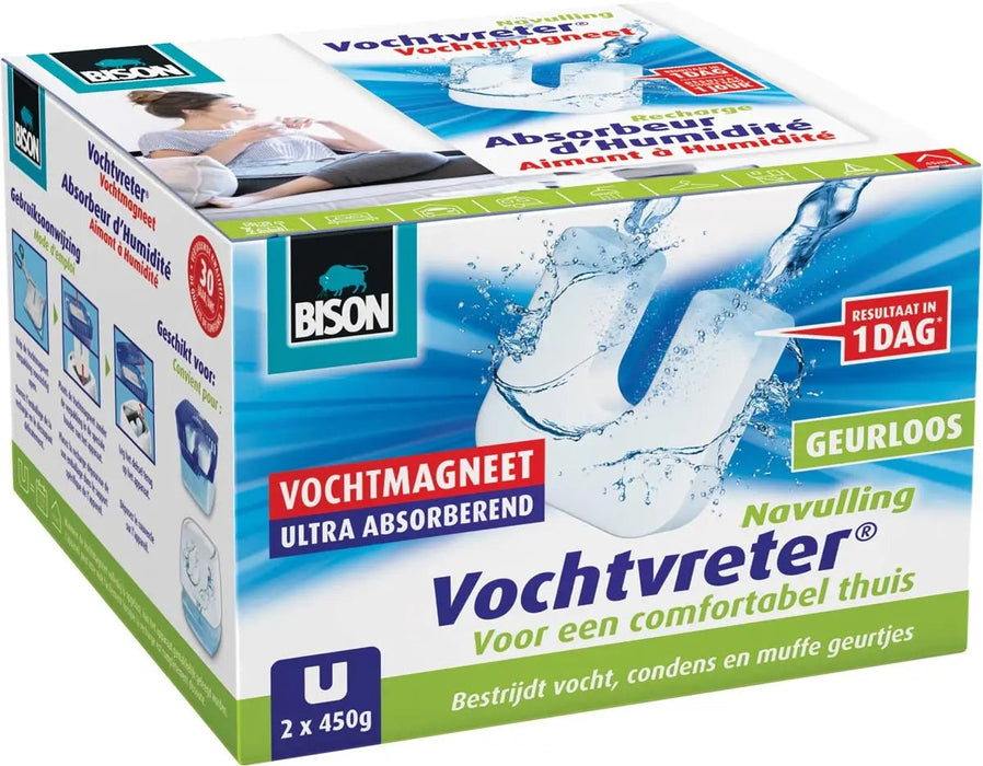 Bison navulling voor ontvochtiger Ambiance, doos van 2 tabs van 450 gram - OfficeTown