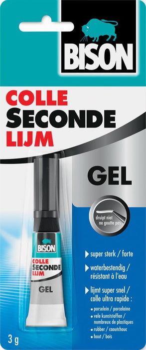 Bison secondelijm, supersterke lijm voor diverse materialen, tube van 3 g - OfficeTown