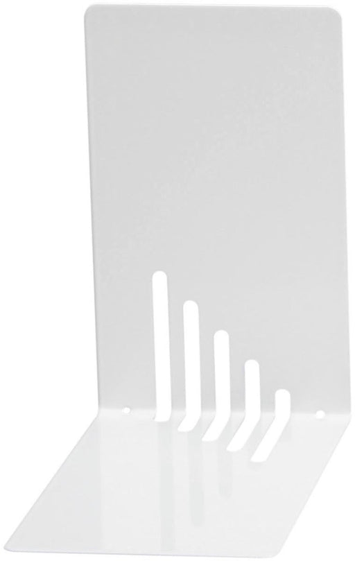 Boekensteun van wit gepoedercoat metaal 14X8.5x14cm set 2 - OfficeTown