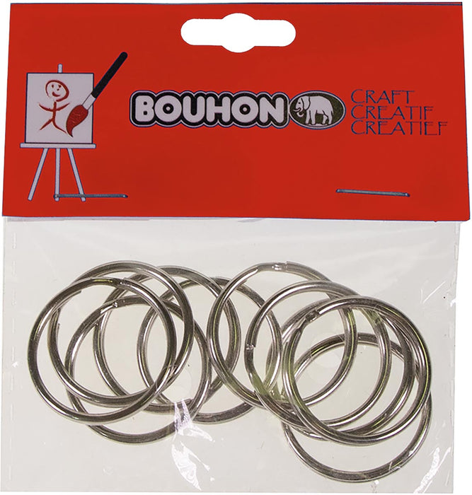 Bouhon sleutelringen, 25 mm, verpakking van 10 stuks - OfficeTown
