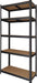 Brasq rek, ft 180 x 90 x 40, 5 legborden, zwart - OfficeTown