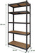 Brasq rek, ft 180 x 90 x 40, 5 legborden, zwart - OfficeTown