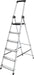 Brasq trapladder SL600, aluminium, zilver, 6 treden - OfficeTown