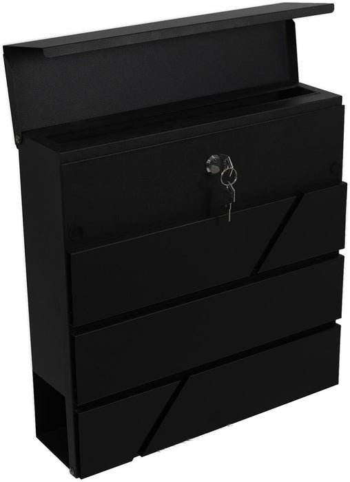 Brievenbus Deluxe PB200, zwart - OfficeTown