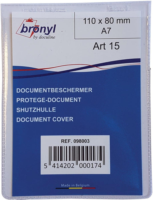 Bronyl U - mapje uit transparante PVC van 180 micron, ft A7 20 stuks - OfficeTown