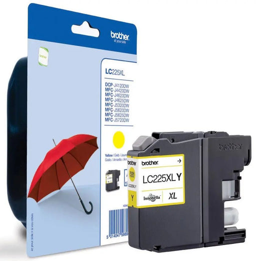 Brother inktcartridge, 1.200 pagina's, OEM LC - 225XLY, geel, op blister - OfficeTown