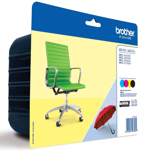 Brother inktcartridge, 2.400 pagina's, OEM LC - 229XLVAL, 4 kleuren - OfficeTown