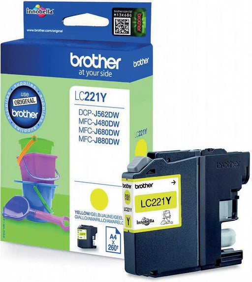 Brother inktcartridge, 260 pagina's, OEM LC - 221YBP, geel - OfficeTown