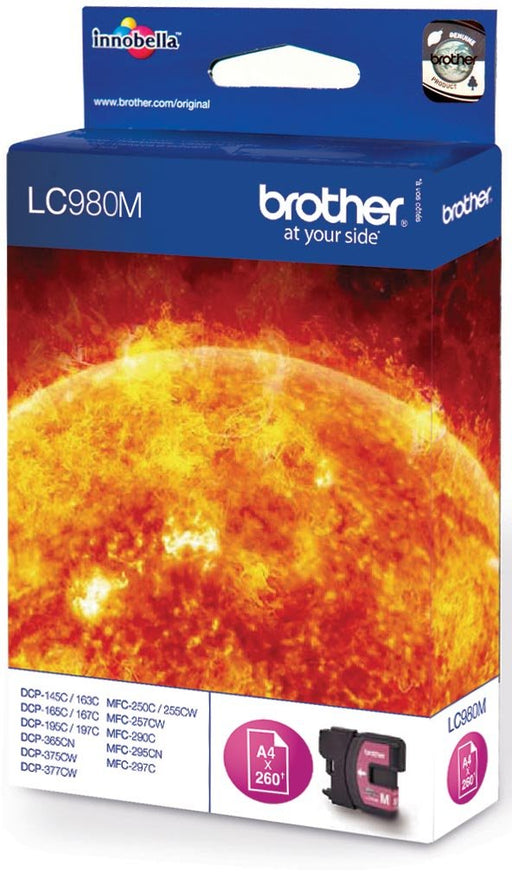 Brother inktcartridge, 260 pagina's, OEM LC - 980M, magenta - OfficeTown