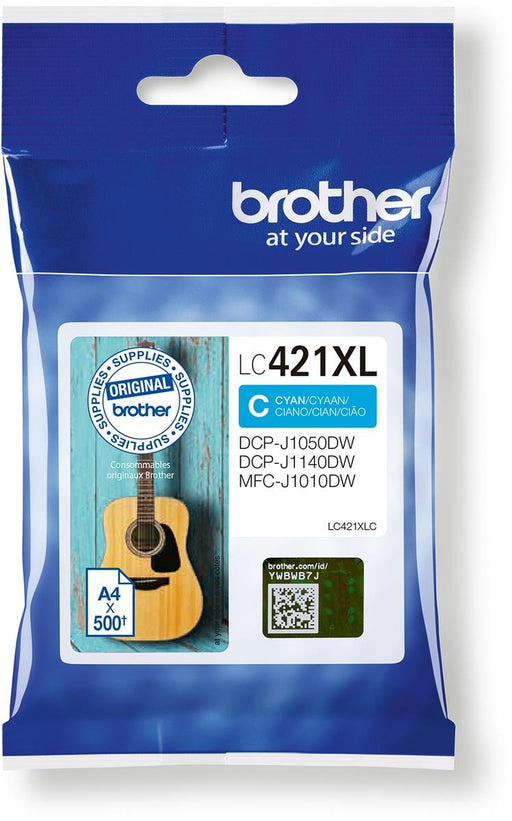 Brother inktcartridge, 500 pagina's, OEM LC - 421XLC, cyaan - OfficeTown