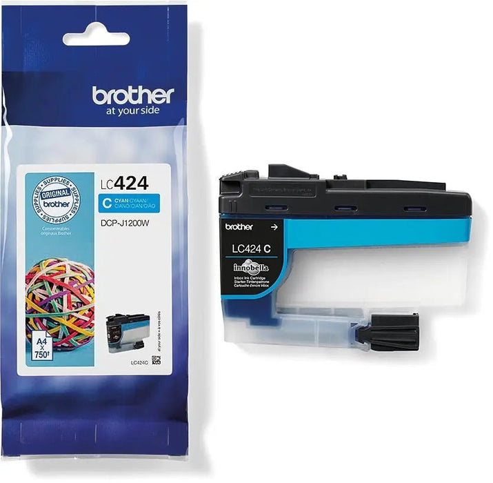 Brother inktcartridge, 750 pagina's, OEM LC - 424C, cyaan - OfficeTown