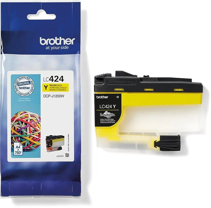 Brother inktcartridge, 750 pagina's, OEM LC - 424Y, geel - OfficeTown