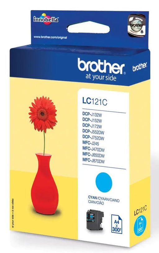 Brother inktcartridge met 300 pagina's, OEM LC - 121C, cyaan - OfficeTown
