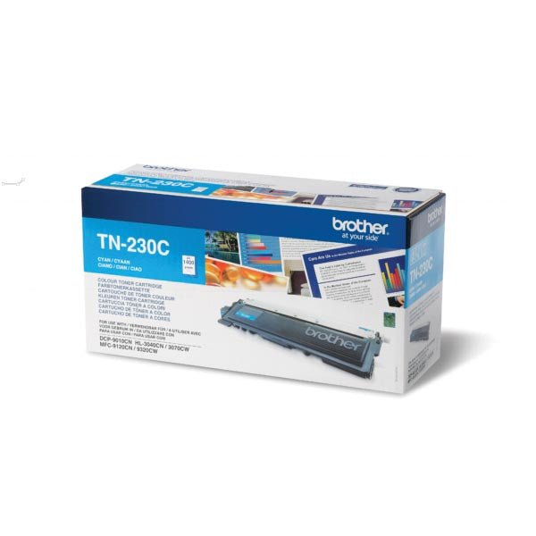 Brother toner, 1.400 pagina's, OEM TN - 230C, cyaan en geschikt voor diverse printers van Brother. - OfficeTown
