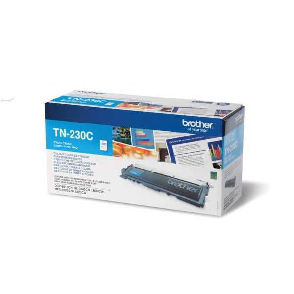 Brother toner, 1.400 pagina's, OEM TN - 230C, cyaan en geschikt voor diverse printers van Brother. - OfficeTown