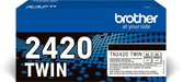 Brother toner, 3.000 pagina's, OEM TN - 2420TWIN, zwart, set van 2 stuks - OfficeTown