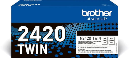 Brother toner, 3.000 pagina's, OEM TN - 2420TWIN, zwart, set van 2 stuks - OfficeTown