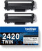 Brother toner, 3.000 pagina's, OEM TN - 2420TWIN, zwart, set van 2 stuks - OfficeTown