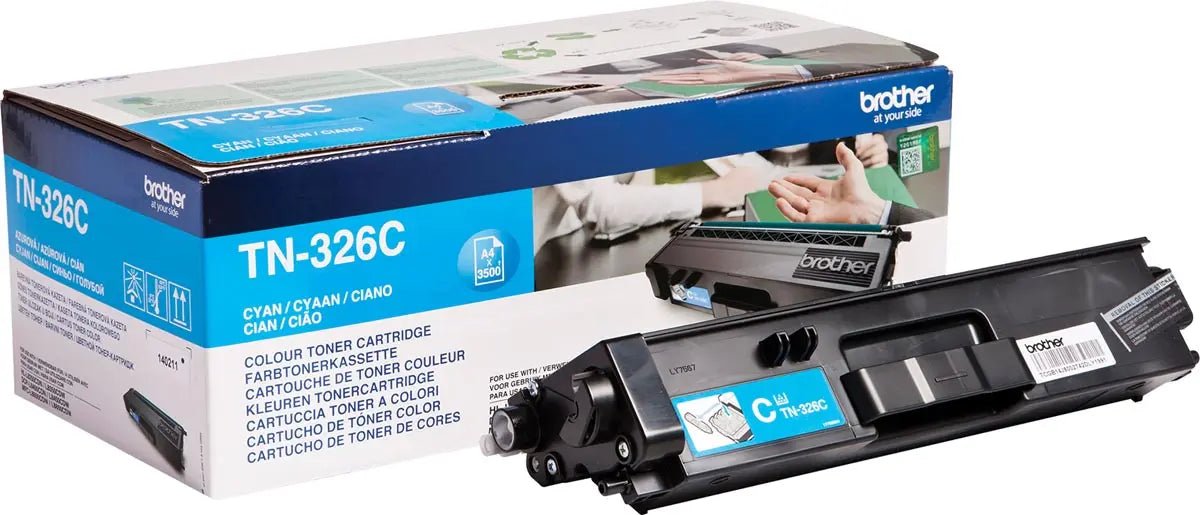 Brother toner, 3.500 pagina's, OEM TN - 326C, cyaan - OfficeTown