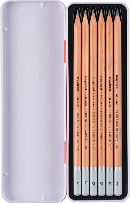 Bruynzeel grafietpotlood Expression, doos van 6 stuks - OfficeTown