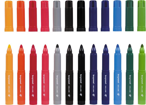 Bruynzeel Kids viltstiften Big Point, set van 12 stuks, assorti - OfficeTown