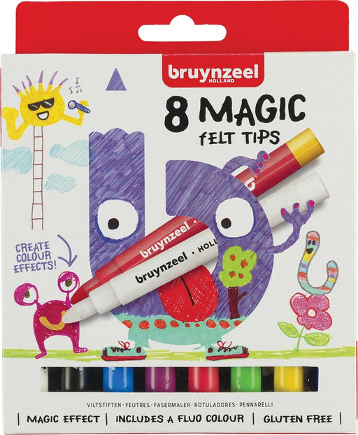Bruynzeel Magische viltstiften, set van 8 stuks - OfficeTown