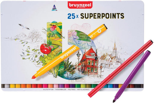 Bruynzeel viltstift Expression, 25 stuks met witte correctiestift - OfficeTown