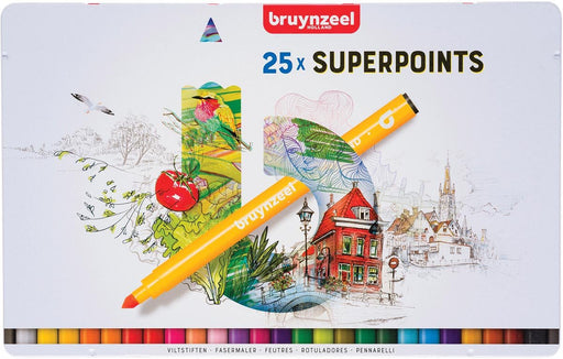 Bruynzeel viltstift Expression, 25 stuks met witte correctiestift - OfficeTown