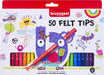 Bruynzeel viltstiften, etui met 50 stuks - OfficeTown
