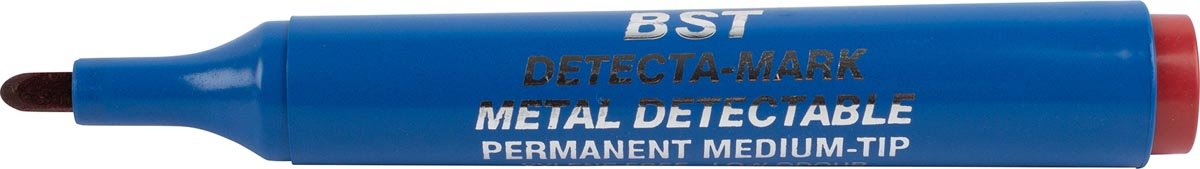 BST detecteerbare permanente marker voedingsindustrie rood doos van 10 stuks - OfficeTown