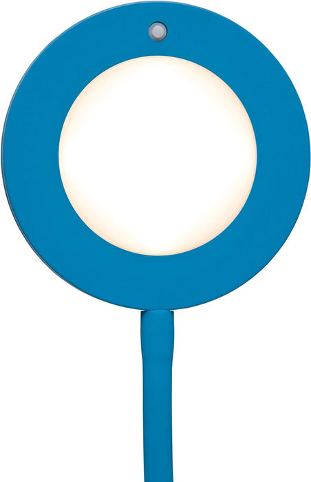 Bureaulamp met LED - verlichting MAUL Joy op voet, warmwit licht, athlantic blue - OfficeTown