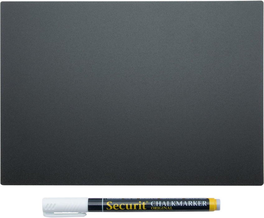 Securit krijtbord tags A5, dubbelzijdig, zwart, blister van 5 stuks 5 stuks, OfficeTown