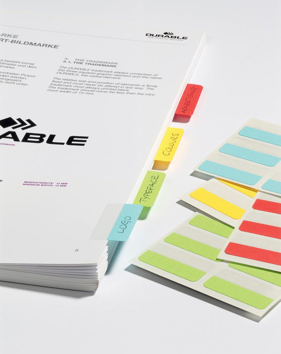 Duurzame Durable Quick Tab, geassorteerde kleuren, zakje met 48 stuks