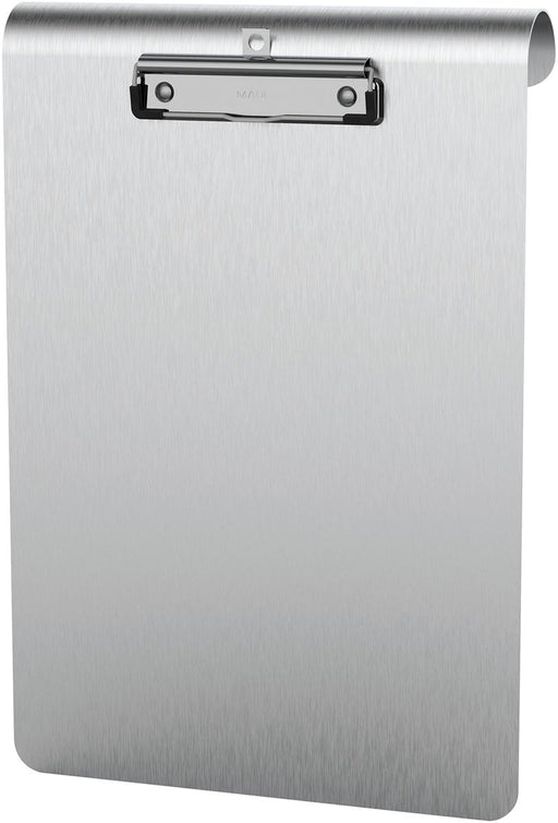 MAUL klemplaat aluminium Medic A4 staand, rond gebogen ophanging aan de korte zijde, RVS klem 10 stuks, OfficeTown